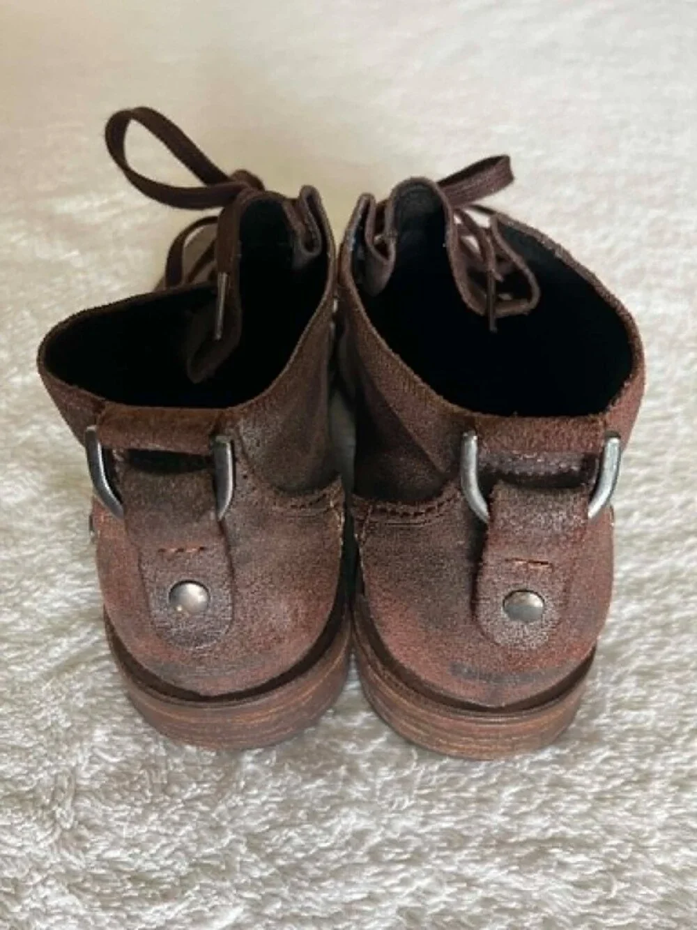 Vintage Diesel Plucky 10 Boots Suede Brown Men's size 9.5